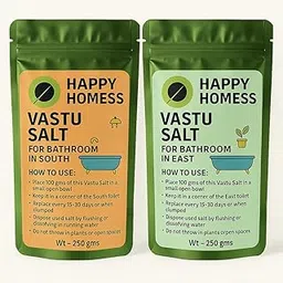 Happy Homess Vastu Salt for Bathroom, South and East Directions, 250 gms Each Pack of 2-picture-41