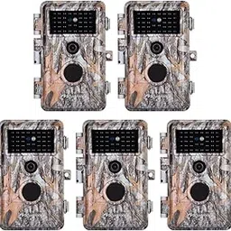 BlazeVideo 5-Pack 16MP HD Low Glow Game & Trail Hunting Wildlife Cameras Scouting Game Cam Motion Sensor Activated Waterproof with Night Vision 40pcs IR LEDs Up to 65ft, Video Record, 2.36 LCD Screen-image-15