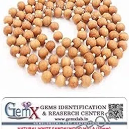 ARKAM White Sandalwood Mala Certified/Natural Sandalwood Rosary/Sandalwood Mala Original/Chandan Mala/Pure Chandan Mala/Chandan Mala Original (Size: 10mm, Length: 38 inches, Beads: 108+1)-image-39