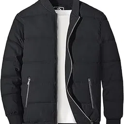 blaq ash Stylish Men's Standard Length Polyester Blend Bomber Puffer Jacket - Warm Winter Coat for Trendy Fashion-picture-20