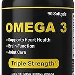 Prima Medica Triple Strength Omega-3 Fish Oil – 1250mg with 1060mg Omega-3 Fatty Acids – High EPA 690mg & DHA 260mg – Wild-Caught, Gluten-Free, Non-GMO – 90 Softgels – Supports Heart, Brain, Joints & Immunity-image-92