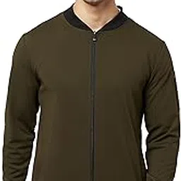 glito Polyester Lycra Solid Activewear Upper Jacket for Men | Black Rib Trim Neck | Regular Fit | Full Sleeve | Casual Jackets | Ideal for Mild Winter Weather-picture-44