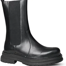 ezok Women's Leather Chelsea Boots | Stylish Lace-Up Design with Cushioned Insole | Comfortable & Trendy for Casual Wear-picture-10