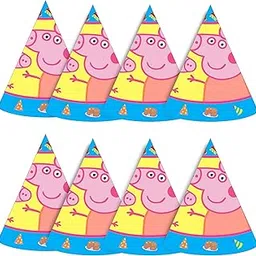 Wanna Party Peppa Pig Theme Party Hats - 8pc-image-81