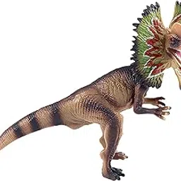 Spinosaurus Toy, Dinosaur Toys for Kids 3-5, Movable Jaw Dinosaur Figure, Brown Dilophosaurus Desktop Decor, 18cm Length Dinosaur Gift for Collectors-picture-12