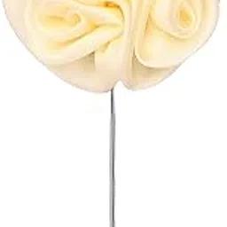 peluche Ranunculus Flower - Beige Colored Brooch/Lapel Pin for Men-picture-41