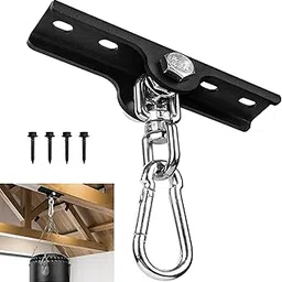 Wall Ceiling Mount Punching Boxing Bag Hanger, Heavy Duty Swing Suspension Hooks, 300lbs Weight Capacity 360° Rotating for Boxing Muay Thai Training,Aerial Yoga Swing & Hammock-picture-12
