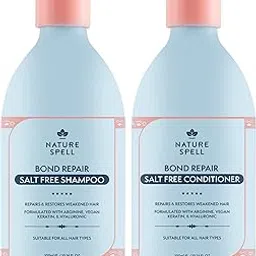 Nature Spell Bond Repair Duo, Shampoo and Conditioner Set, Strengthens Damaged Hair, Vegan Keratin Hair Treatment Nourishes & Adds Shine, 2 x 300ml-image-28