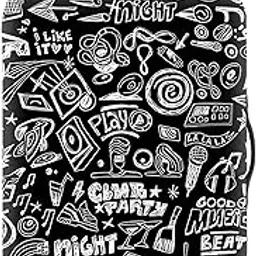 kraptick Printed Luggage Cover – Suitcase Cover with Double Opening Design, Travel Suitcase Cover for Protection, Protective Elastic Trolley Cover,Cover Bag with Graffiti Printed Design (26-28 Inch)-picture-23