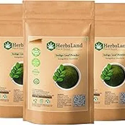 HerbsLand® Premium Indigo Leaf (Indigofera tinctoria) powder for hair care (200gm Each) (pack of 5) (1000gm)-picture-37