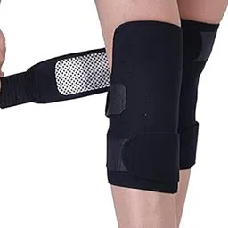 Heating Pad for Knee Pain, Adjustable Self-Heating Knee Pads Magnetic Tourmaline Therapy Knee Support Brace Arthritis Joint Pain Relief Belt with Basic Open Patella Stabilizer (Medium Size)-picture-38