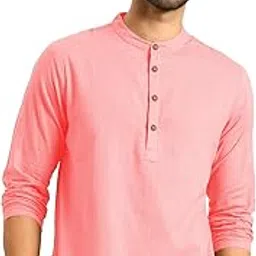 vimasuti Men Pure Cotton Slim Fit Full Sleeve Short Kurta | Super Soft Stylish Kurta for Any Occasions (KRTBTN13)-picture-13