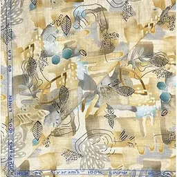siyaram's Royale Linen 100% Linen with 60 Lea count Digital Printed Beige Colour Unstitched Shirt Fabric of 1.6 Meters / VV2509-picture-23