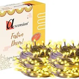 ascension Pack of 2 36 feet 40 LED Serial Blub String Light for Indoor Outdoor Decor String Lights for Diwali Navratri,Party,Ramadan,Christmas Decoration Led Light for Home Festival Decor (WarmWhite)-picture-34