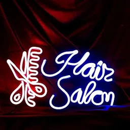 OVG Hair Salon Neon Sign 12x18 Inch Blue, Pink LED Light, Neon for Salon, Parlour, Studios and Barber Shops (Adapter Included)-picture-44