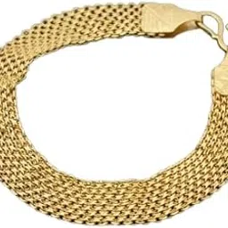 nirmala fashion 1Gram Gold Plated Wide Mesh Bracelet, 12mm Width, Elegant Design-picture-32