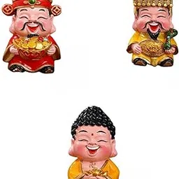 CALANDIS 3Pcs Chinese Mythological Figurine Sculpture Feng Shui Decoration | Figurines-image-7