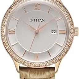 titan Bright Leathers Silver Dial Analog with Date Leather Strap Watch for Women-NS95247WL04/NT95247WL04-picture-38