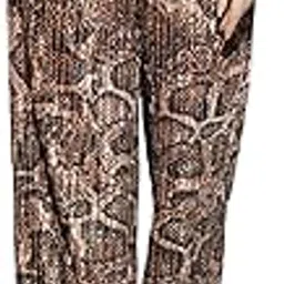 globus Women Animal Print Mid Rise Accordian Pleats Wide Leg Trousers image 1