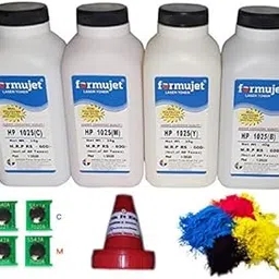 Formujet 1025 Color Toner Powder & Chip Set for Refilling HP Color Laserjet Toner Cartridge E310A, CE311A, CE312A, CE313A (CMYBk) Used in Printers CP1020, CP1025,1515, M1312, CP1525, CP2025, CP5225-image-5