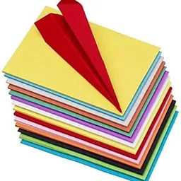 True-Ally 50 Sheets A4 Origami Sheets/Construction 90 GSM Paper Unruled (Set of 50, Florescent Multicolor, Both Side Colored) for Origami, Scrapbooking, Hobby Crafts, Project Work etc.-picture-47