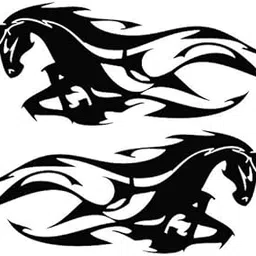 ARWY car stickers exterior Horse Flame Mirror - Animal Decal Vinyl Car stiker (pack of 2)-Self-Adhesive-picture-14