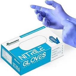 Romsons Blue Nitrile Medical Examination Gloves, Small (100 Pcs/Box)-picture-30