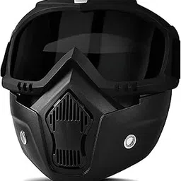 𝓓rumstone (𝟑 𝐘𝐄𝐀𝐑 𝐖𝐀𝐑𝐑𝐀𝐍𝐓𝐘) Motorcycle Face Mask with Goggles – Full Face Protection Gear with Detachable Design, Windproof & Dustproof Mask for Riding, Racing & Outdoor Sports-image-5