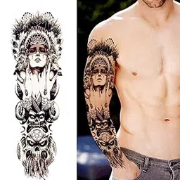 S.A.V.I Full Arm Hand Temporary Tattoo For Men Girls Women Holy Jesus Sticker Size 48x17CM - 1PC. (31-1)-picture-11