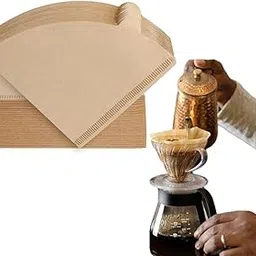 100 Count Cone Shaped Unbleached Coffee Filters – Natural Paper, No Blowout, Eco-Friendly, Disposable for Pour-Over & Drip Coffee Makers-image-31