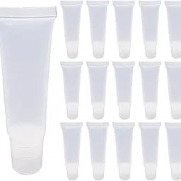 Hunky Dory 10ml Transparent unbreakable Lip Gloss Tubes, Empty Clear Lip Balm Containers Tubes for Cosmetics DIY, Oblique Mouth,Refillable Bottle Cream (Pack of 6)-image-65