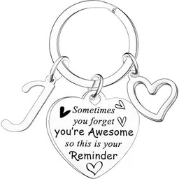 Inspirational Keyrings for Men Women Letter Keyring Initial Alphabet Keychains Birthday Christmas Gifts - A-image-36