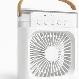 Portable Mini Air Cooler with Handle, White, Room Cooling Fan-image-90