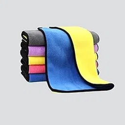 Microfiber Cloth(40cm x 40cm) Double Color for Car Cleaning 500 GSM (Pack of 5)- Micro Fiber Cloth for Dusting, Washing of Mirror Glass Cleaning & for Drying.-picture-33