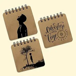 PaperO Pocket Size Sketch Book | 140 GSM | (10.5 x 10.5 cm) | Pack of 3 | 40 Sheets Each | Wiro-Bound | Ideal for Quick Sketches, Doodles, and Travelers | Adventure Time-picture-60