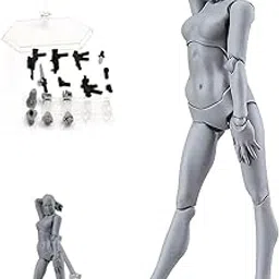 Body Kun, Gray Female Desktop Figure Model, Includes Accessories, Ideal for Drawing, Painting, Photography, and Home Decoration, Figure Model for Sketching, Office and Home Decor-picture-53