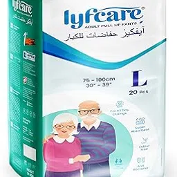 Adult Diapers Large Size (L) - 20 Units | Unisex Diapers Pants Style | Waist (75-100 cm) | Wetness Indicator, Super Absorption, 360° Protection & 0% Leakage | For Men & Women-picture-21