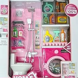 Euphoria Toys New Doll Doll Bathroom Set | Complete Dollhouse Accessories | Miniature Bathtub Sink and Toilet | Pretend Play Bathroom Set for Dolls | Realistic-picture-67