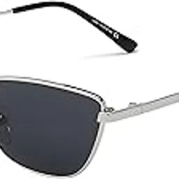 thedarker Diamond Shape Cat Eye Women's Sunglasses Lightweight Frames Provide Uv Protection,Small Metal Frames Making Them Ideal For Everyday Wear.,Non-Polarized image 1