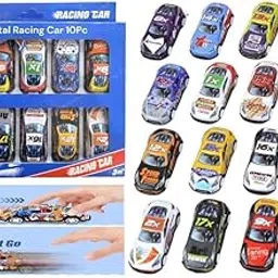 SHAKTISM 10 Unbreakable Racing Mini Diecast Car Models Set for Kids Pull Back Vehicles Metal Alloy Car Play Set for Kids, Unique Toys, Best Birthday Gift, Diwali Gift, Khilona for Boys (Racing Cars)-image-10
