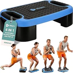 Lifepro 4-In-1 Aerobic Step Platform - Multifunctional Exercise Step Platform For Whole-Body At-Home Excercise Stepper - Workout Step Platform For Muscle, Balance, Stretches & Training Sessions image 1