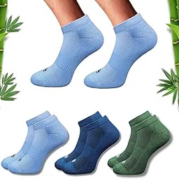 ecosync Premium Bamboo Unisex Socks - Low Cut (Set of 3: Sky Blue + Navy + Olive) | 88% Bamboo Fabric, Anti-Bacterial, Breathable, Soft, Seamless Design.-picture-21