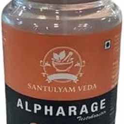 SANTULYAMVEDA Alpharage Natural Testosterone Booster for Men with Tribulus for Strength, Stamina, Energy and Muscle Gain – 60 Tablets-image-70