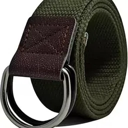 niddleman Canvas Belts for Men with Silver Double ring Buckle Web Fabric Belt-picture-19