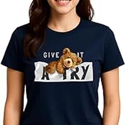 Women Casual T-Shirt | Round Neck Cotton Soft Fabric Half Sleeve Trendy Girls Summer Fashion Comfortable Graphic Print Top Stylish Daily Wearr Outfit Choice-image-54