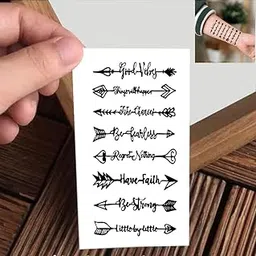 VANVATI Inspirational Quote With Arrow Temporary Tattoo Sticker For Male And Female Tattoo Sticker-image-86