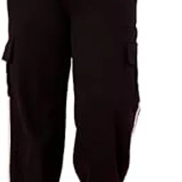 Women's Cotton Cargo Jogger Pants, Athletic Sweatpants with Side Pockets, Elastic Waistband, Casual Streetwear-picture-12