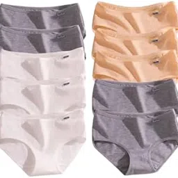 louryn koulyn Women's Cotton Hipster Cotton Panty, Hipster Panties for Women Daily Use (Multi Colored) (Pack of 10)-picture-50