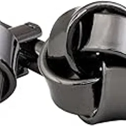 peluche Classy Black Gloss Finish Knot Cufflinks for Men-picture-49