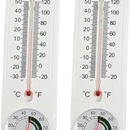 Indoor/Outdoor Thermometer Hygrometer Temperature Humidity Meter Gauge, Mechanical Household Thermometer For Patio Field Cellar Garden Humidors Greenhouse Closet-image-24
